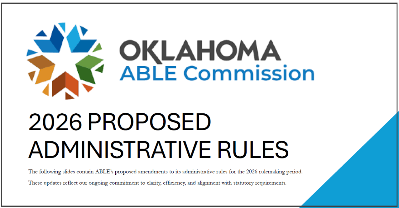 2026 ABLE Proposed Administrative Rules changes