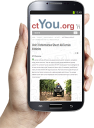 A cell phone with STEM's ctYou.org web site opened on it