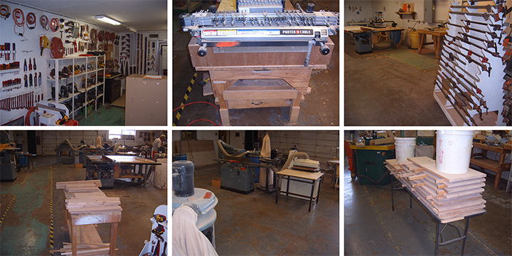 Photos of projects completed by inmates in the Cabinetmaking training at Lexington Skills Center