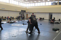 two people in defensive tactics training
