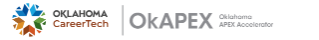 CareerTech Oklahoma APEX Accelerator division side-by-side logo with white background