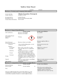 Choice Laundry Detergent SDS