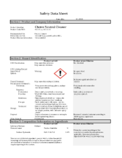 Choice Neutral Cleaner SDS