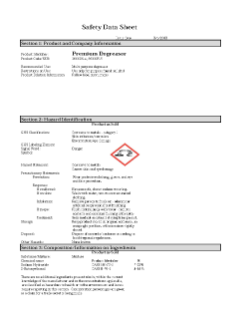 Premium Degreaser SDS