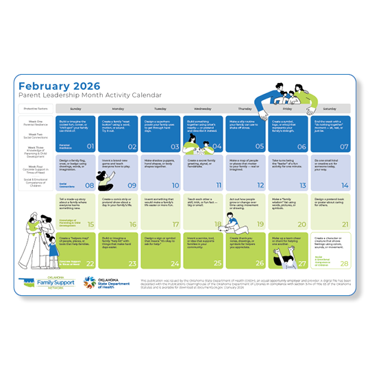 Parent Leadership Month Activity Calendar