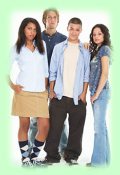 group of adolescents standing