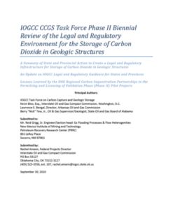 Geologic Storage of Carbon Dioxide