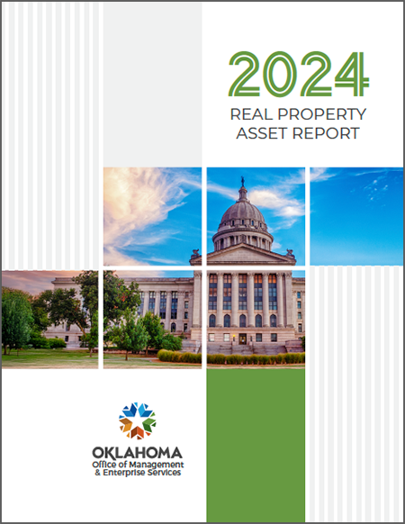 Cover of the 2024 Real Property Asset Report published by the Office of Management and Enterprise Services.