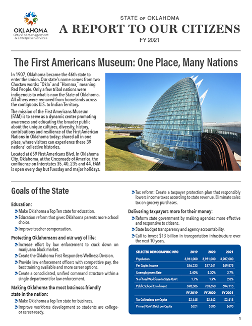 FY2021 Report To Our Citizens