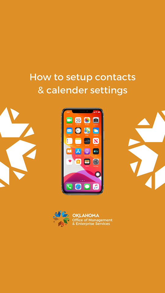 How to set up contacts and calendar settings