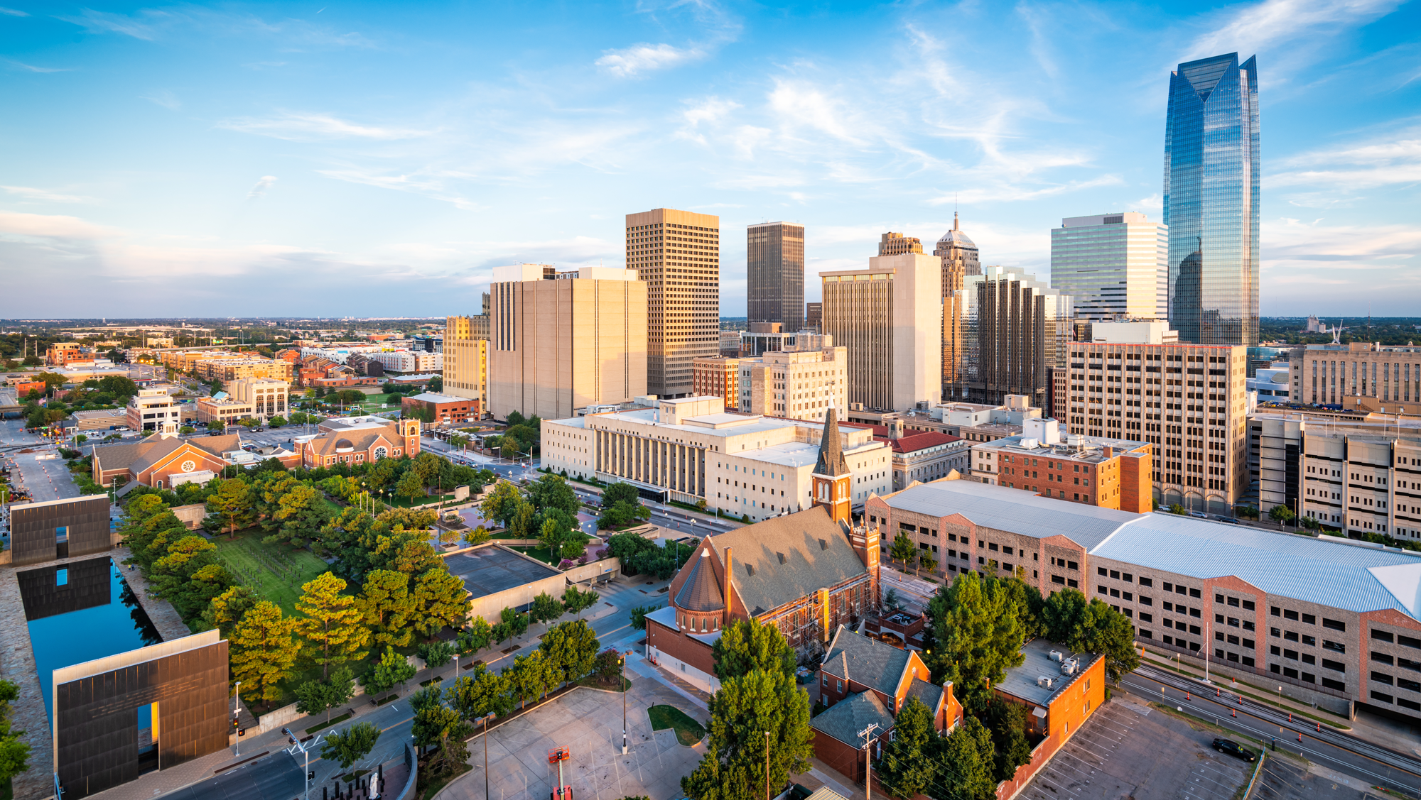 Oklahoma City, Oklahoma, USA downtown skyline in the afternoon.
