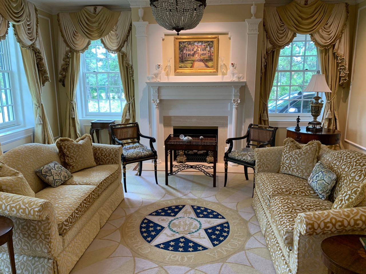 mansion gold and white