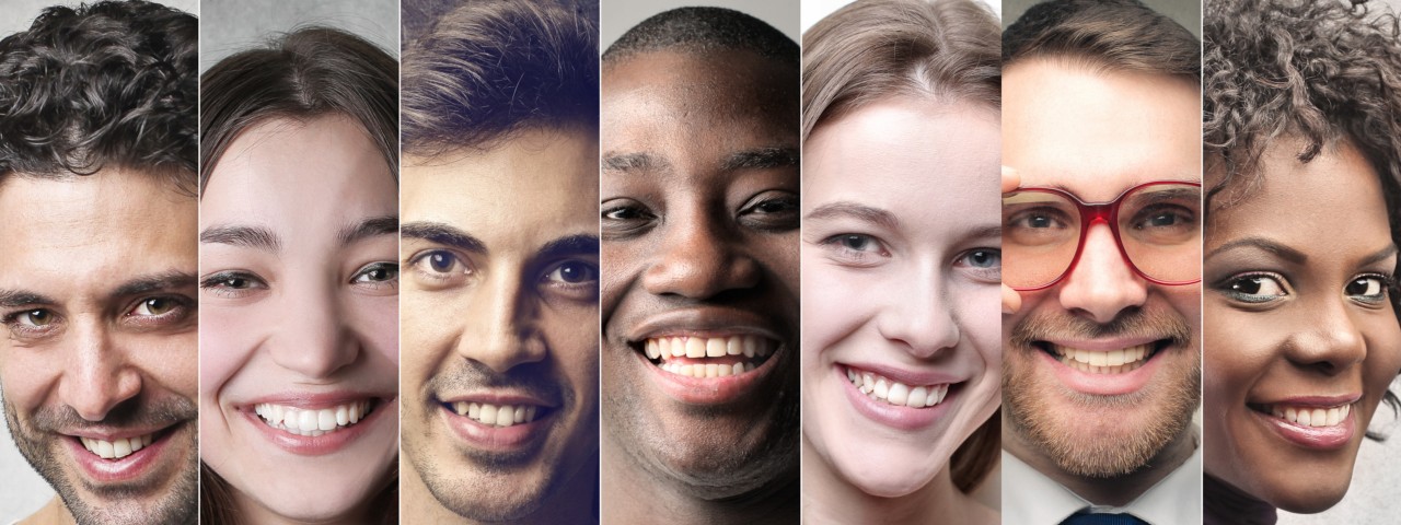 Homepage Banner, a Smiling people's portraits