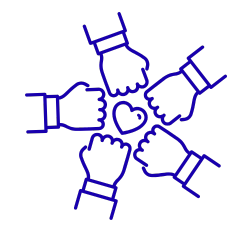 Clay chevron pointing down on grey background