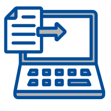 Gold chevron pointing down on grey background