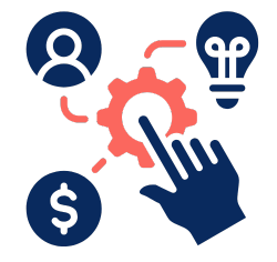 Green chevron pointing down on grey background