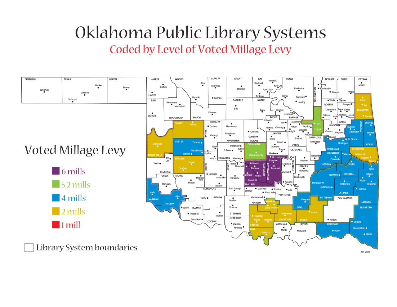 Oklahoma Public Libraries and Systems Maps