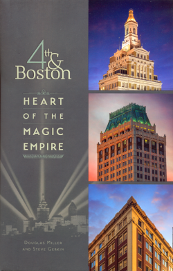 book cover with text, "4th and Boston, Heart of the Magic Empire"