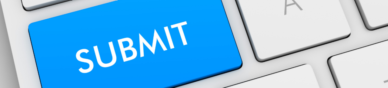 Blue Submit button on keyboard