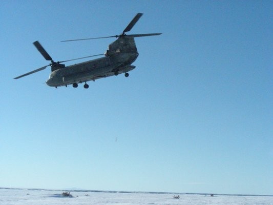 Chinook taking off.