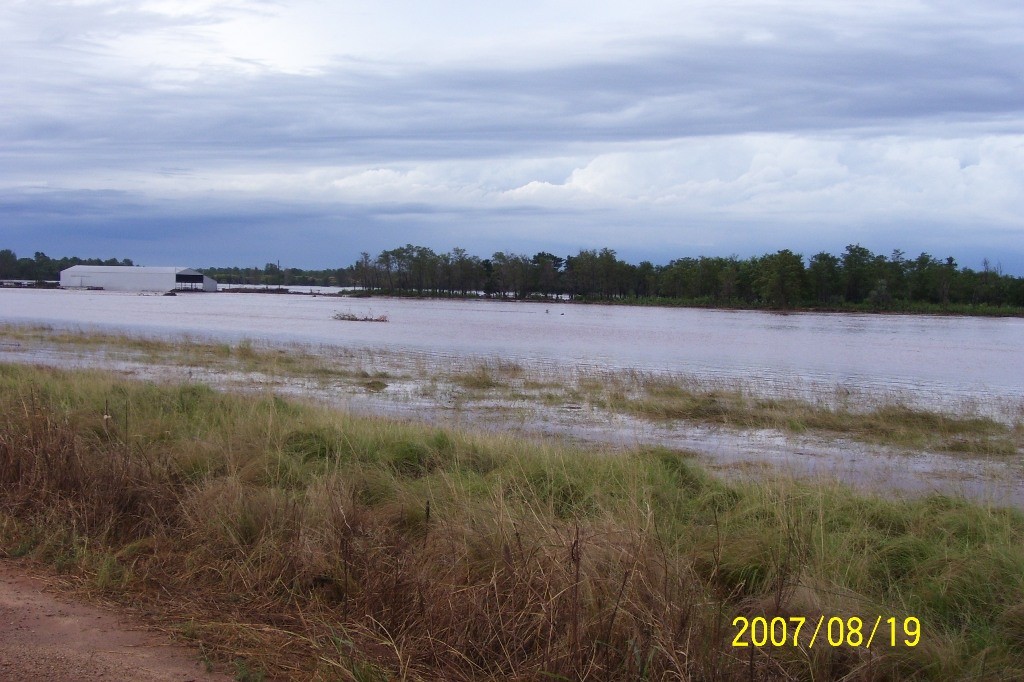 Flooded field.