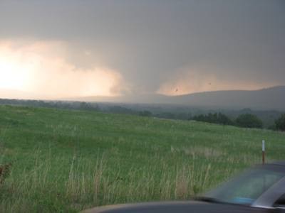 Tornado in distance.