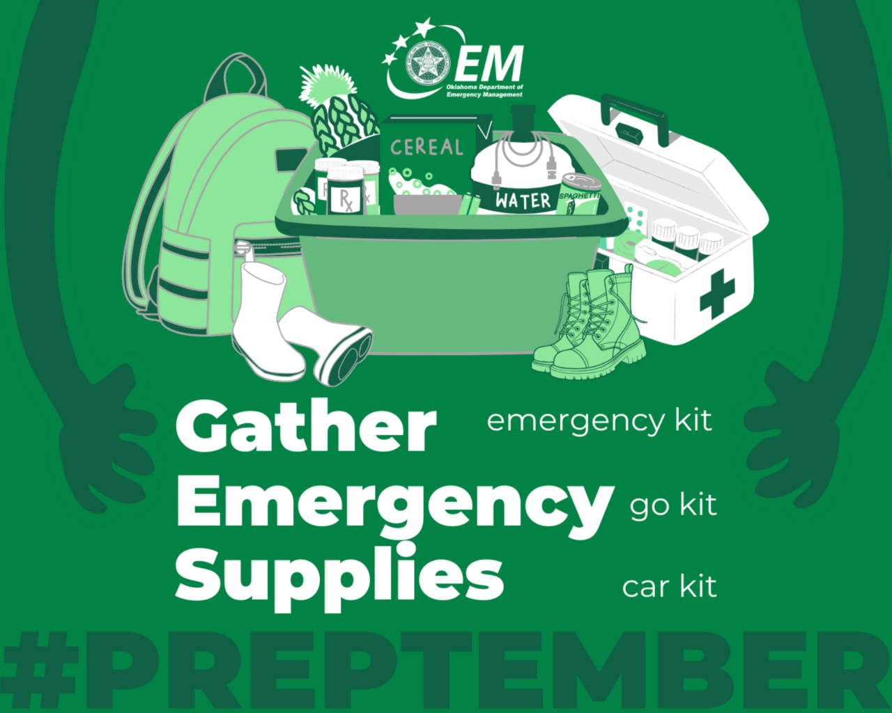 Gather Emergency Supplies. #Preptember.