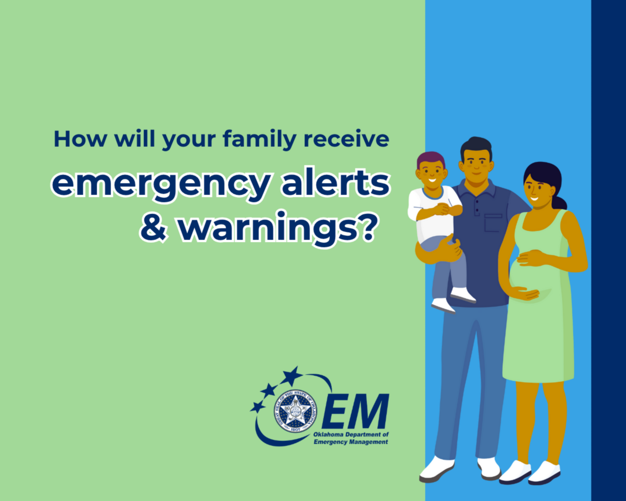 How will your family receive emergency alerts and warnings? Logo, OEM. 