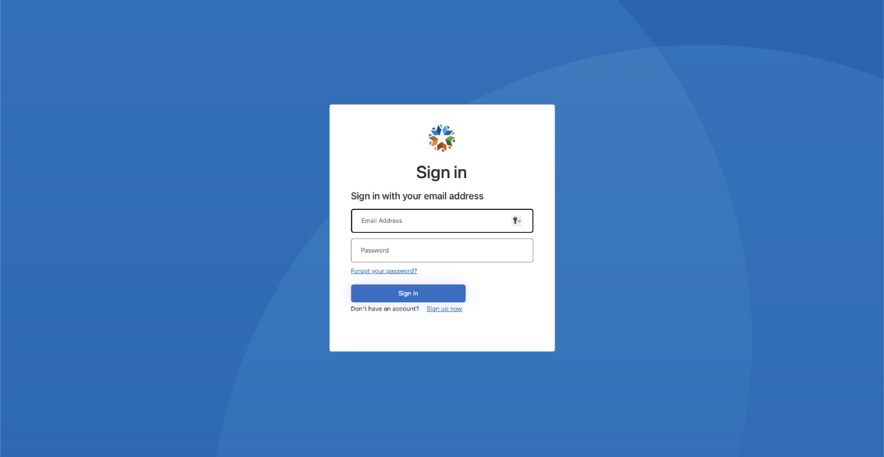 Step 0 Login Screenshot
