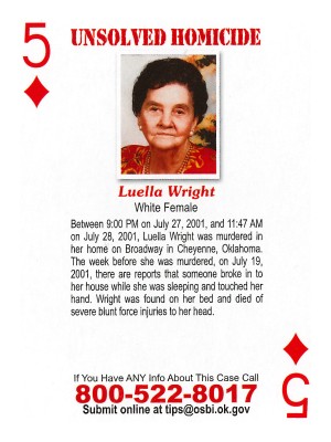 luella wright cold case card