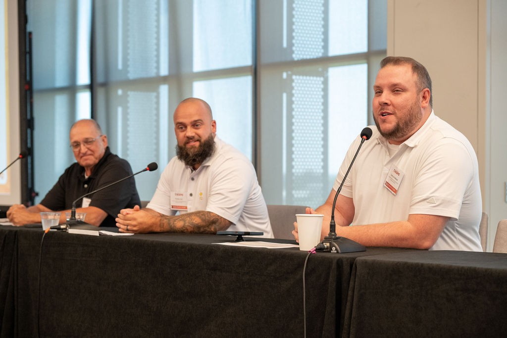 OMES Construction Contract Coordinator Josh DeBaud speaks at Construction and Properties breakout session
