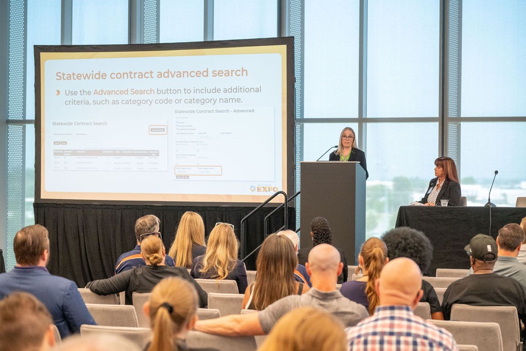 OMES Category Manager Glenda Caudle presents during Statewide Contract Opportunities breakout session