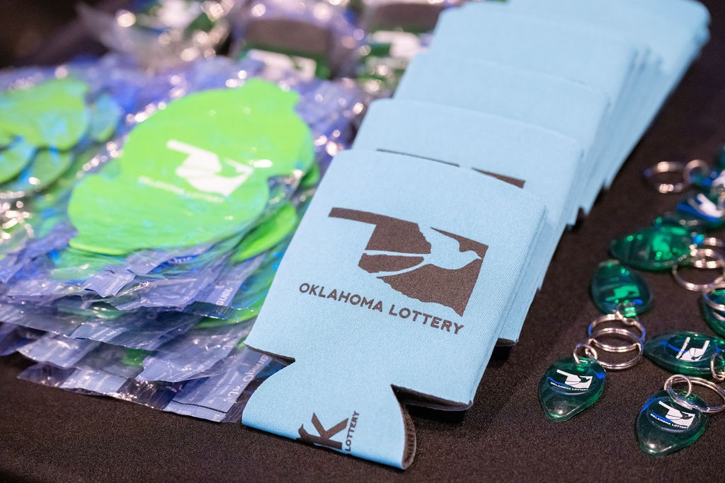 Oklahoma Lottery swag at Government Efficiency and Technology booth