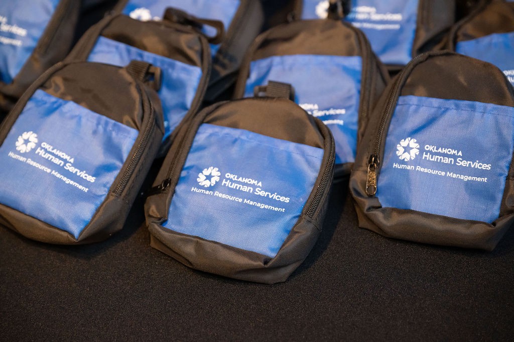 OKDHS swag at the Human Services booth