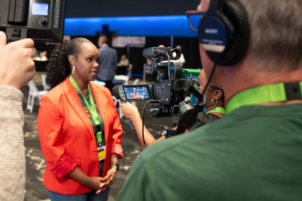 OMES Outreach filming participants for recap video