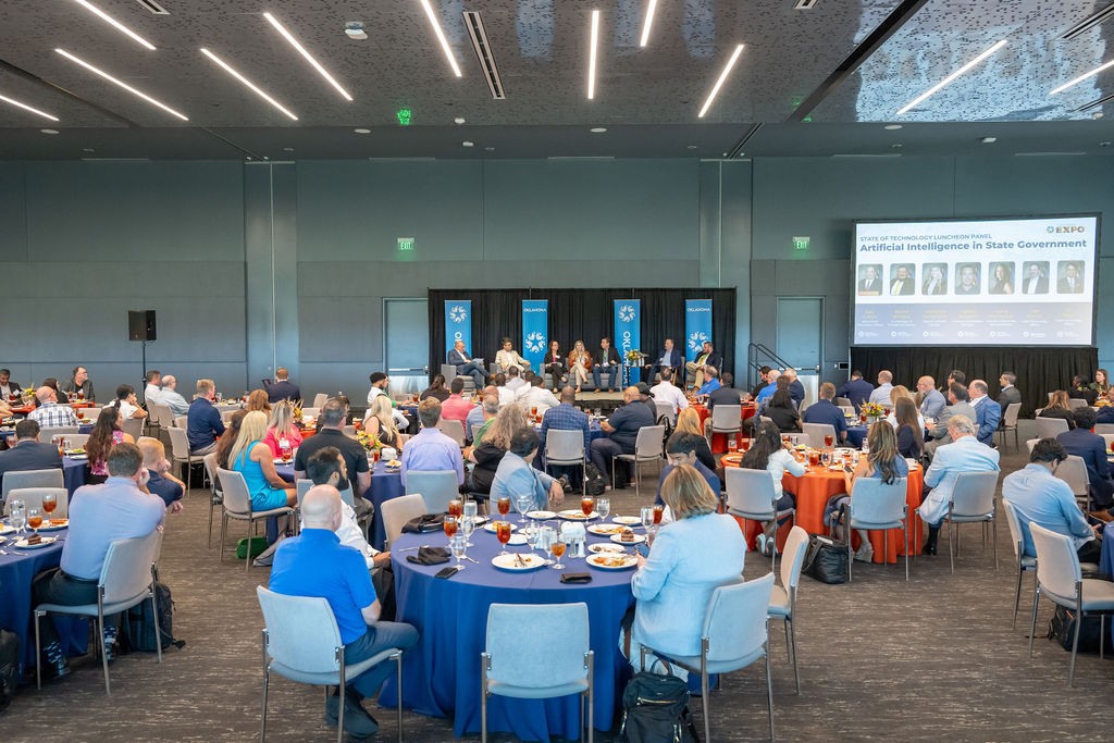 Audience listens to panel during 2025 State of Technology Luncheon