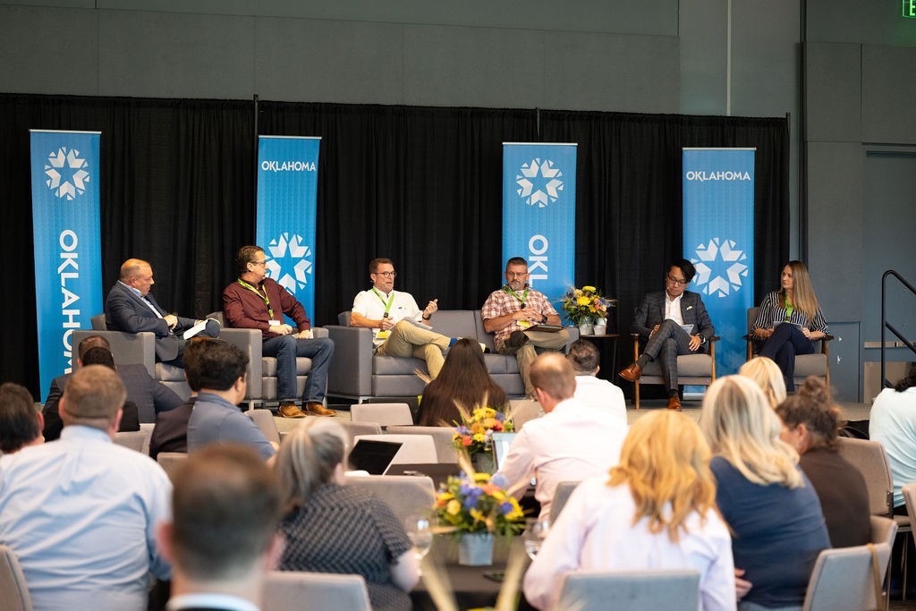 Cybersecurity in State Government panelists seated and speaking to audience
