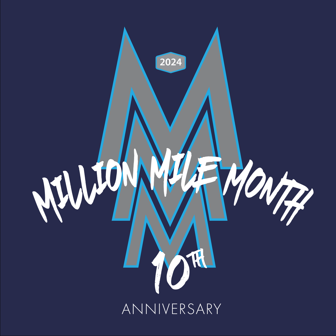 Million Mile Month 10th anniversary logo