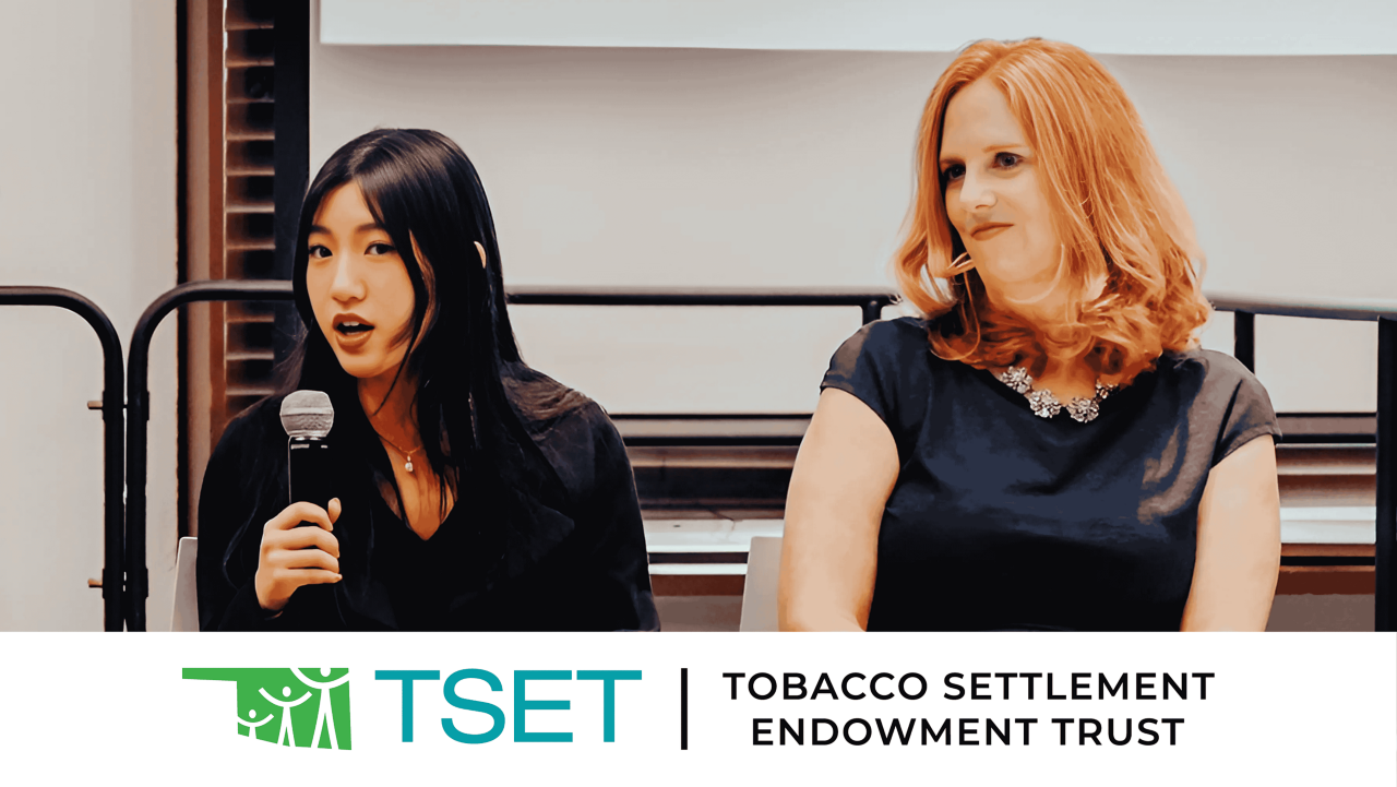 Carina Chen sits next to Julie Bisbee during a panel discussion for TSET's 25th Anniversary_April 1, 2025 - 1